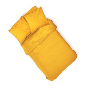 AMBRA – Housse de Couette 220×240 cm – Lit 2 Personnes – Jaune Safran