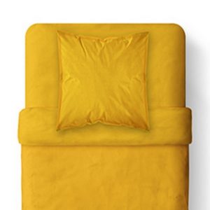 AMBRA – Housse de Couette 140 x 200 cm – Lit 1 Personne – Jaune Safran