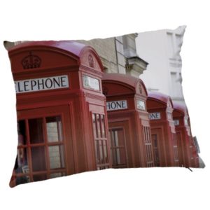 PHONE – Coussin 40 x 50 cm – Imprimé Cabine de Téléphone Rouge