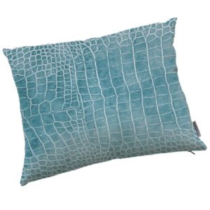 CRUZ – Coussin 40 x 50 cm – Motifs effets Cuir Bleu