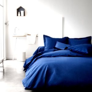 MARINA – Housse de Couette 220×240 cm – Lit 2 Personnes – Bleu Indigo