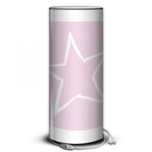 STAR – Lampe de Chevet 30 cm Rose imprimée Etoile