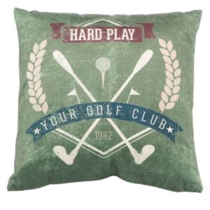 GOLF – Coussin 30 x 30 cm Vert – Imprimé Sport