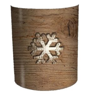 FLOCON – Applique Murale PVC – Lampe Imprimée Bois