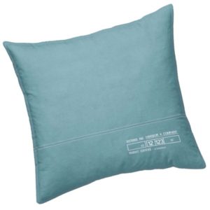 HARBOR – Coussin Uni 40 x 40 cm – Coton Chambray Bleu