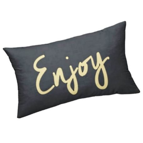 Petit Coussin Rectangulaire Noir