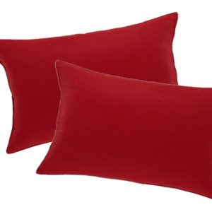 CAPUCINE – Housse de Coussin 30 x 50 cm – Velours Rouge