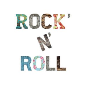 ROCKNROLL – Lettres en Medium – Sticker Auto Adhésif