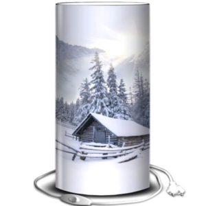 CHALET – Lampe à Poser 80 cm – Décor Neige et Montagne