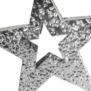 STAR – Etoile Métal Argenté – Décoration Noel Bijou Design