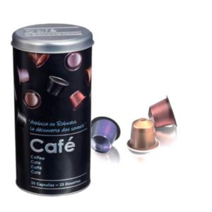 EDGAR – Boîte Métallique Ronde – Boîte Capsules de Café