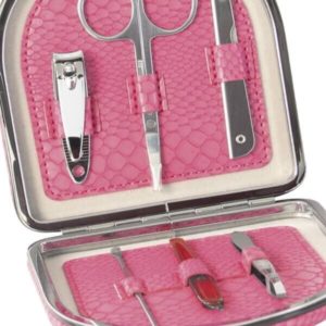ROSE – Coffret Manucure Femme – Motif Croco Gainé