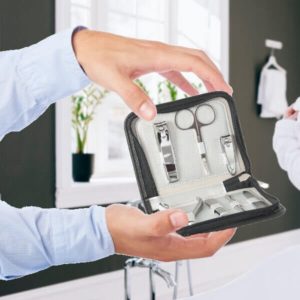 LUCIEN – Coffret Manucure Noir – 7 Accessoires Ongles