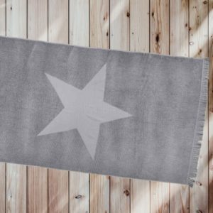 PYLA – Drap de Bain 90 x 160 – Motif Etoile – Couleur Silver