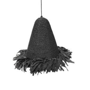 LUZAY – Plafonnier Rafia – Suspension Ronde Tissée à la Main