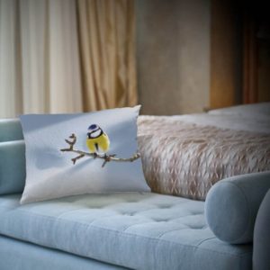 SOUAL – Coussin 40 x 50 cm – Imprimé Oiseau – Nature