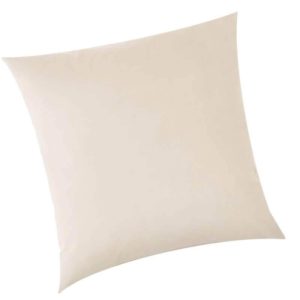 VIALA – Housse de Coussin Unie 40 x 40 cm – Coton Beige