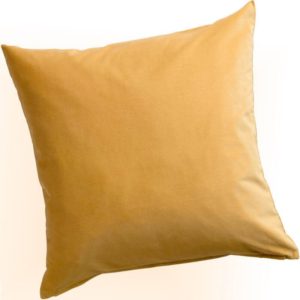 VIALA – Housse de Coussin Unie 40 x 40 cm – Coton Jaune