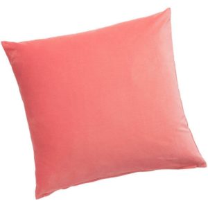 VIALA – Housse de Coussin Unie 40 x 40 cm – Coton Corail