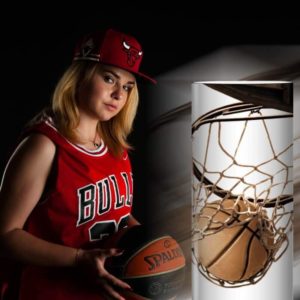 BASKET – Lampe à Poser 80 cm – Décor Ballon Basketball