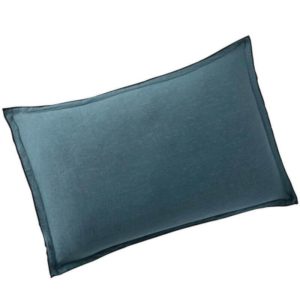 CUSEY – Taie d&rsquo;Oreiller Rectangle 50 x 70 cm – Lin Uni Vert