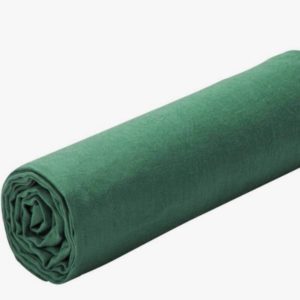 CUSEY – Drap Housse 140 x 190 cm – Lin Lavé – Uni Vert