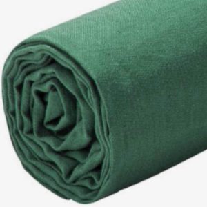 CUSEY – Drap Housse 160 x 200 cm – Lin Lavé – Uni Vert