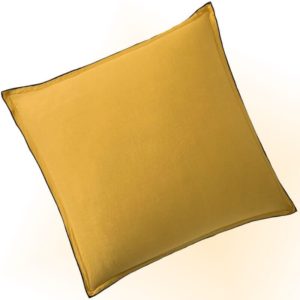 CELONY – Taie d&rsquo;Oreiller Carrée 65 x 65 cm – Lin Uni Jaune