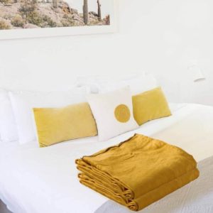 CELONY – Drap Plat 240 x 300 cm – Lin Lavé – Uni Jaune