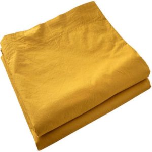 GUERET – Drap Plat 240 x 300 cm – Percale – Uni Jaune