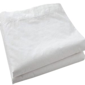 OLONNE – Drap Plat 240 x 300 cm – Percale – Uni Blanc