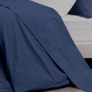 TREGUNC – Drap Plat 240 x 300 cm – Percale – Uni Bleu