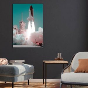 SAKARI – Tableau 80 x 120 – Décollage Fusée Spatiale