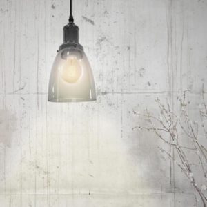 NANCY – Lustre Suspension Cloche – Verre Fumé Gris