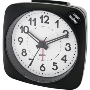 SURBA – Réveil à Aiguilles – Alarme – Lumière – Coloris Noir