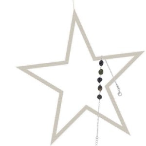 ELODIE – Bracelet – Argent Platinium – Tourmaline Noire