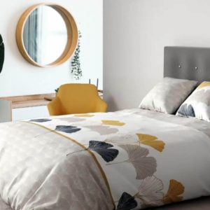 CALLAS – Housse de Couette 220 x 240 – Motif Ginkgo