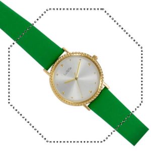 LAURA – Montre Femme – Boîtier Doré – Bracelet Vert