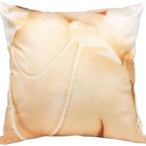 DIANA Coussin 45×45 cm photo dos nu chic couture girly beige