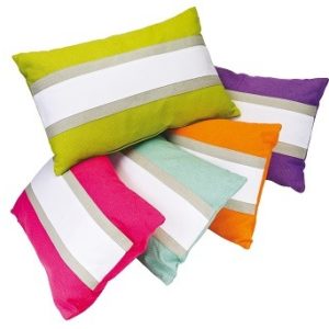 Coussin POLO 30x50cm rose jaune bleu vert violet