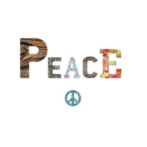 PEACE – Lettres en Medium décorées Auto-Adhésives