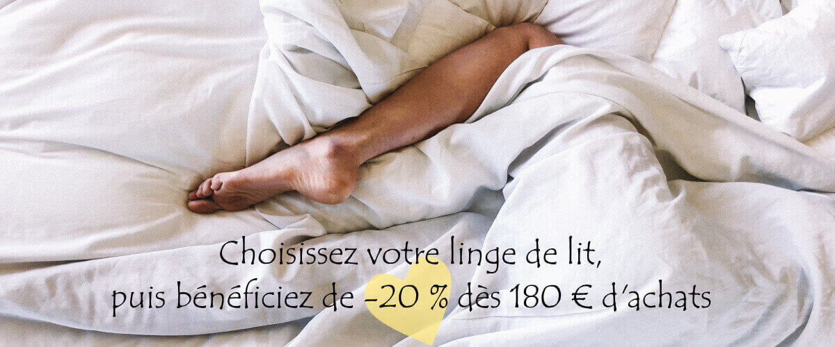 Promotion blanc d'hiver sur le linge de lit